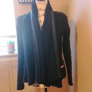 IRO BLACK CLASSIC OPEN FRONT  BOUCLE CARDIGAN/BLAZER SIZE 38 EURO